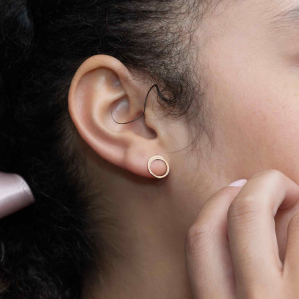 Nina Designs - Open Circle Post Earring: Sterling Silver / 10mm