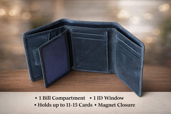 Distressed Trifold Wallet