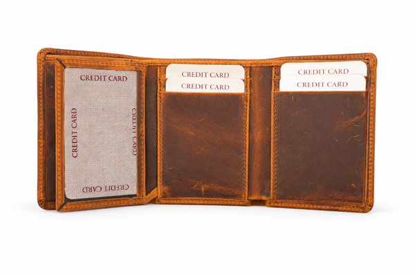 Distressed Trifold Wallet