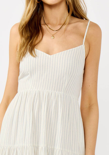 Striped Tiered Maxi Dress