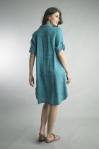 btn frnt linen dress