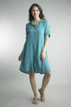 btn frnt linen dress