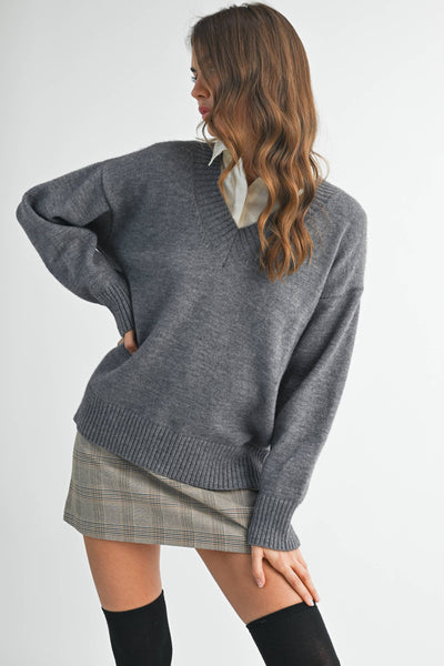Oversized V-Neck Sweater