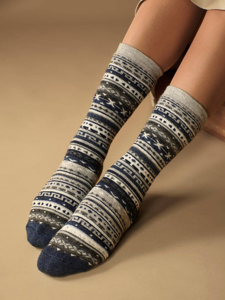 Fair Isle Alpaca Socks
