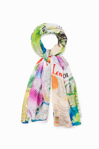 art print scarf