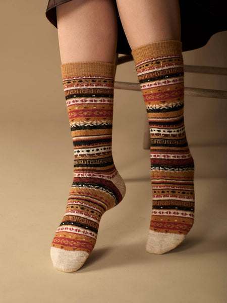 Fair Isle Alpaca Socks