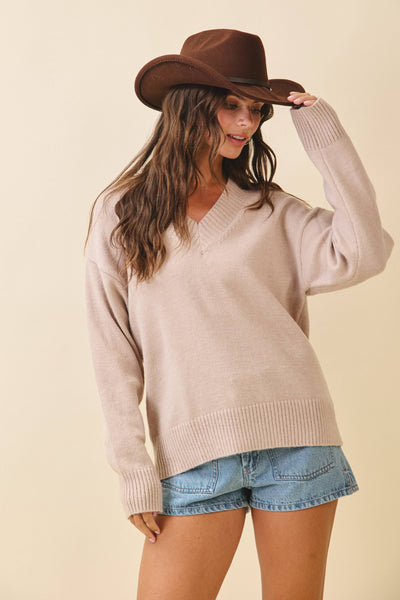 Oversized V-Neck Sweater