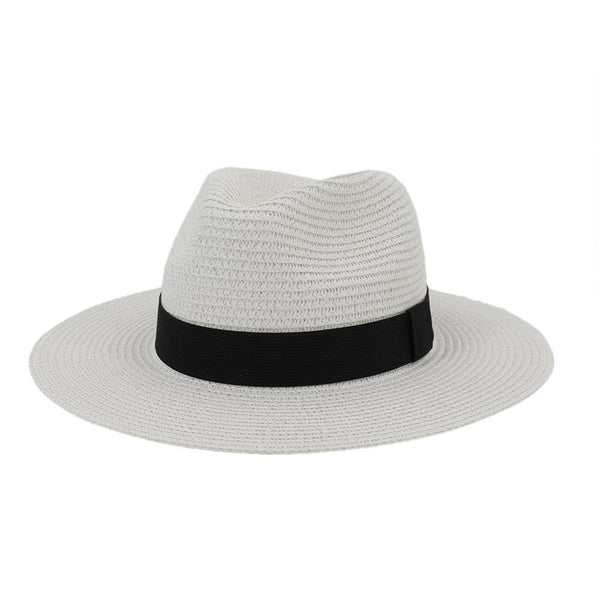 Straw hat w/ black band