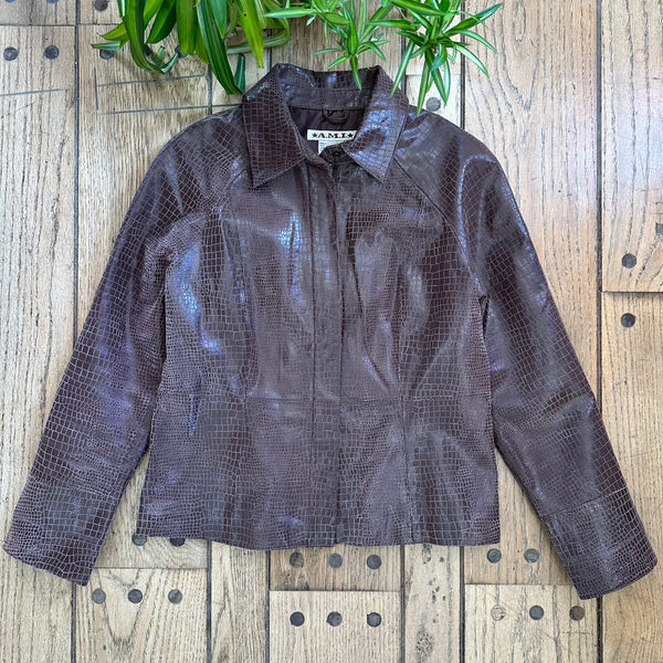 Leather Snake Skin Jacket