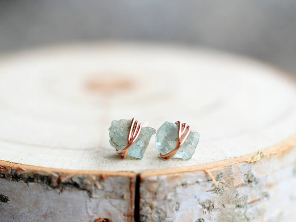 Comet Studs - Aquamarine