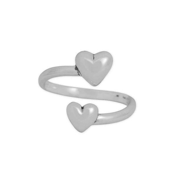 Two Hearts Adj. Ring