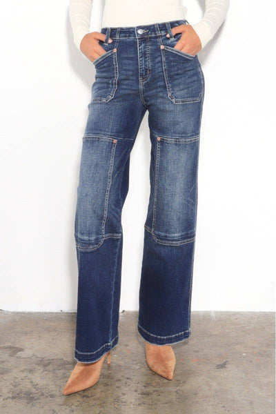 WIDE LEG POCKET JEANS