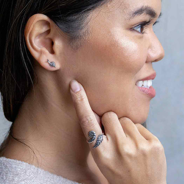 Bronze Adj Fern Ring