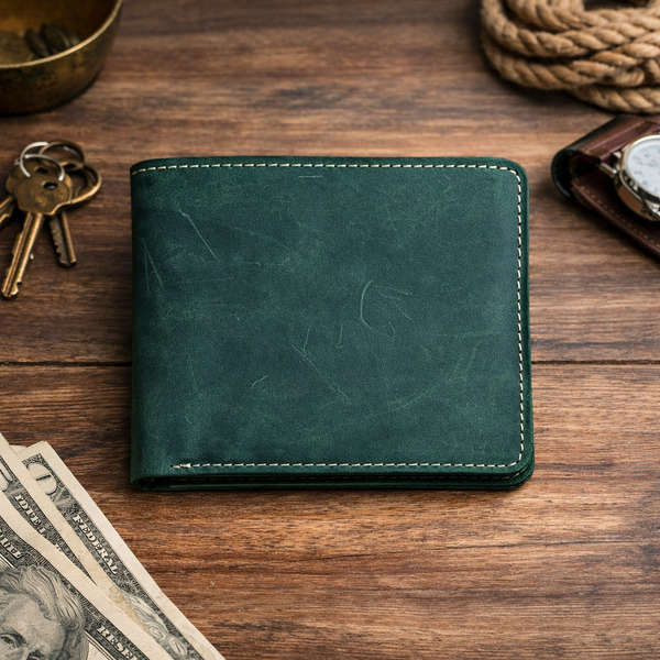Crazy Leather Bifold Wallet