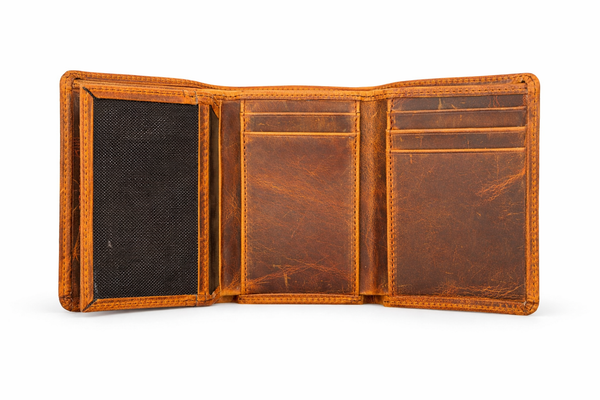 Distressed Trifold Wallet