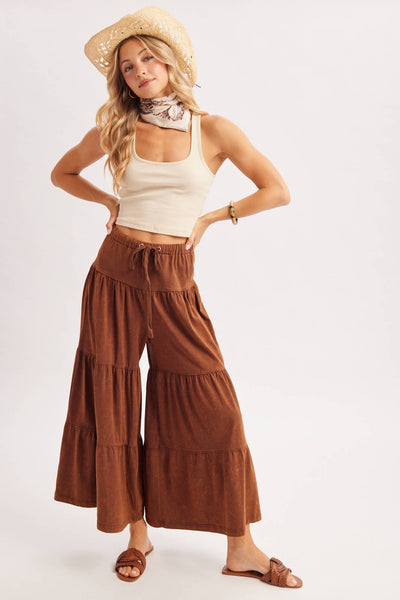 TIERED WIDE LEG PANT