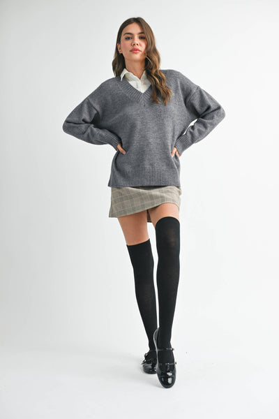 Oversized V-Neck Sweater