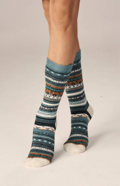 Fair Isle Alpaca Socks
