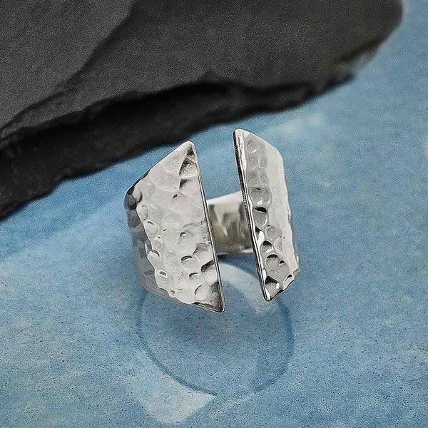 Hammered Shield Ring