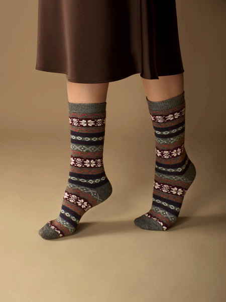 Fair Isle Alpaca Socks