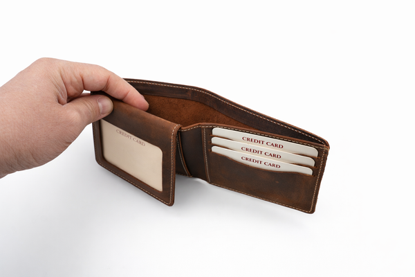 Crazy Leather Bifold Wallet