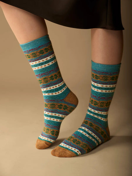 Fair Isle Alpaca Socks