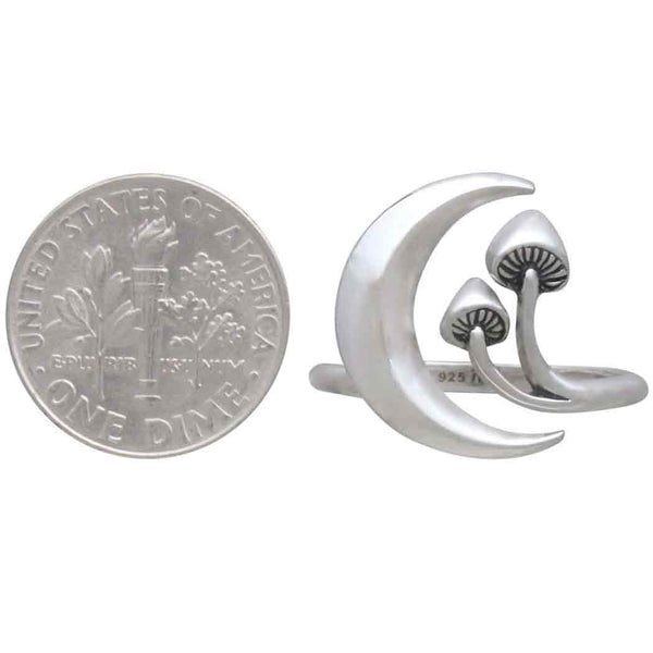 Moon and Mushroom Adj Ring