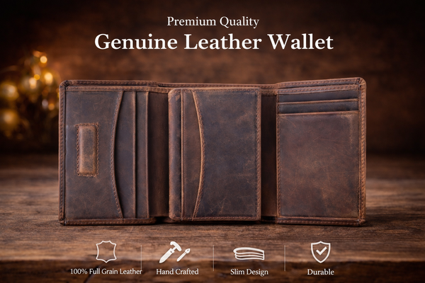 Distressed Trifold Wallet