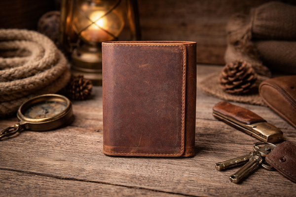Distressed Trifold Wallet