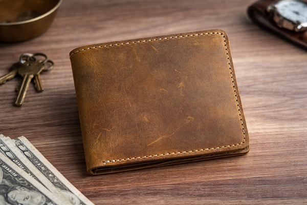 Crazy Leather Bifold Wallet