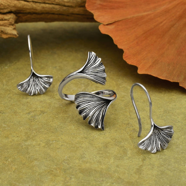 Ginkgo Leaf Earrings