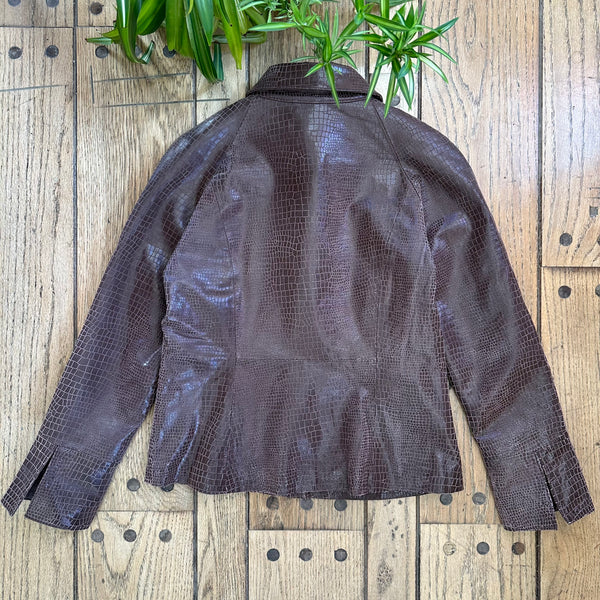 Leather Snake Skin Jacket