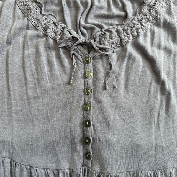 Free People Ruffle Babydoll Top
