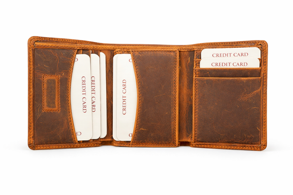Distressed Trifold Wallet