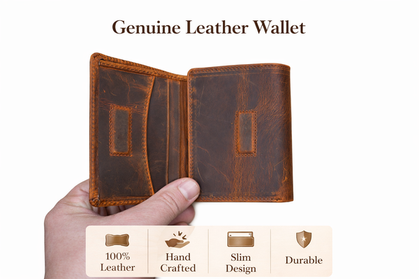 Distressed Trifold Wallet