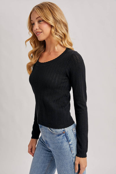 L/S POINTELLE TOP