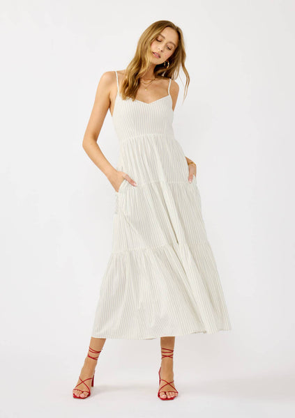 Striped Tiered Maxi Dress