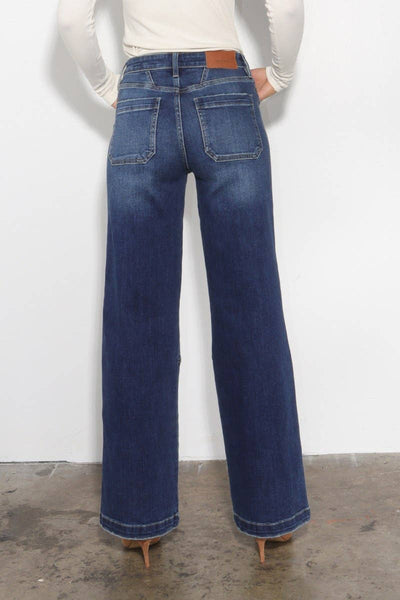 WIDE LEG POCKET JEANS