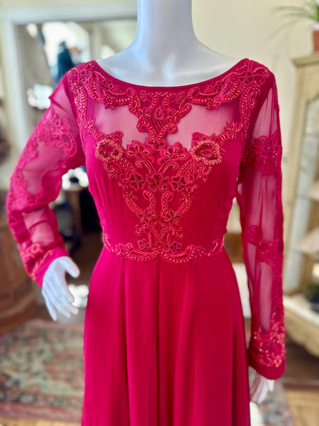 Long-sleeve Embroidered Gown