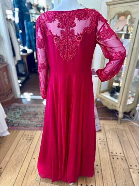 Long-sleeve Embroidered Gown