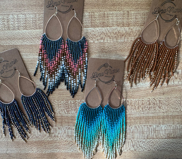 Bead Fringe Earring