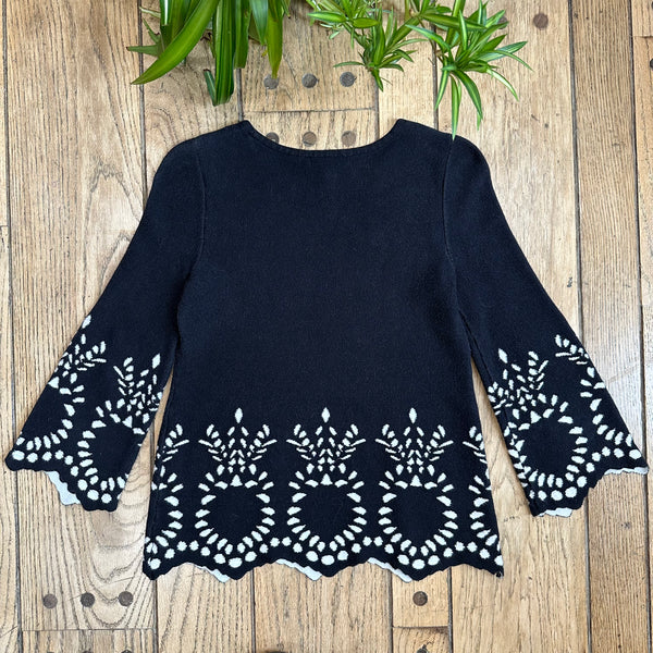 Black and White Flare Sweater