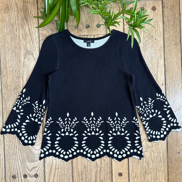 Black and White Flare Sweater