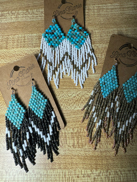 Woven Bead Earring