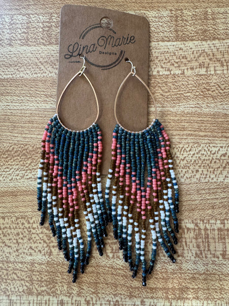 Bead Fringe Earring