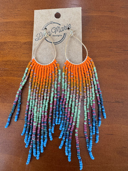 Bead Fringe Earring