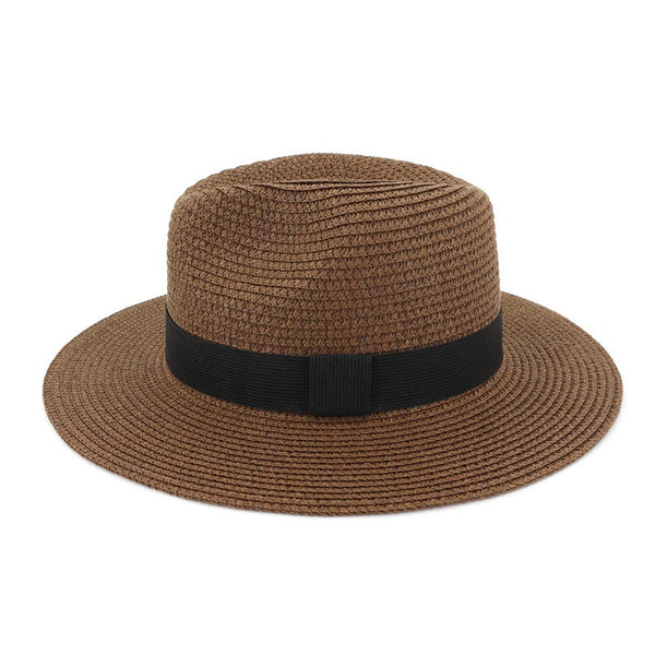 Straw hat w/ black band