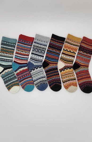 Fair Isle Alpaca Socks
