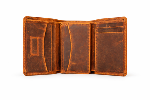 Distressed Trifold Wallet