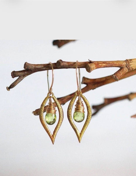 Dew Earrings - Peridot